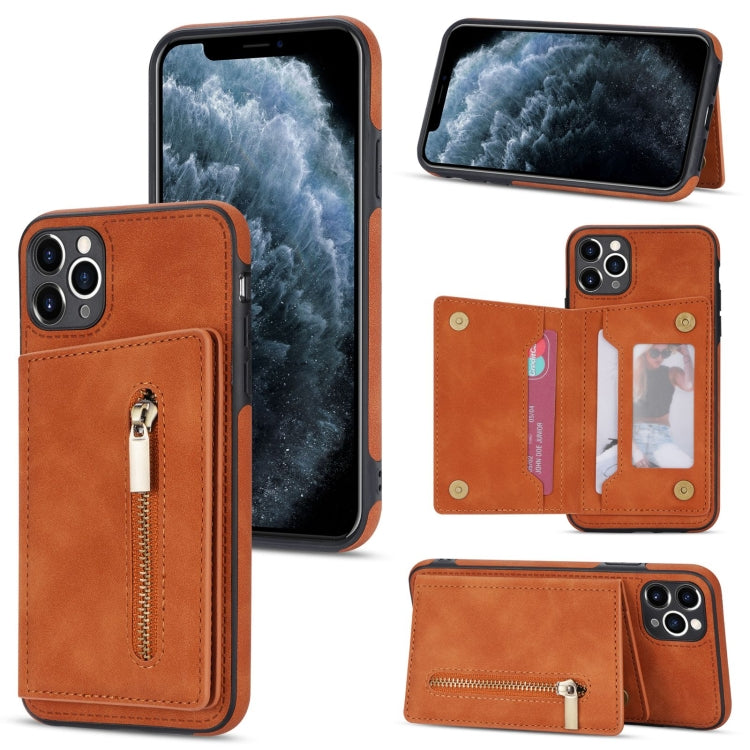 Custodia portafoglio con cerniera per iPhone 12 Pro Max