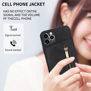 Custodia per telefono con porta carte di credito con cerniera, For iPhone 11 Pro Max, For iPhone X / XS, For iPhone XR, For iPhone XS Max