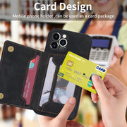 Custodia per telefono con porta carte di credito con cerniera, For iPhone 11 Pro Max, For iPhone X / XS, For iPhone XR, For iPhone XS Max