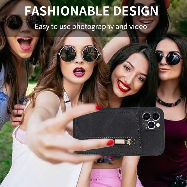 Custodia portafoglio con cerniera per iPhone XR
