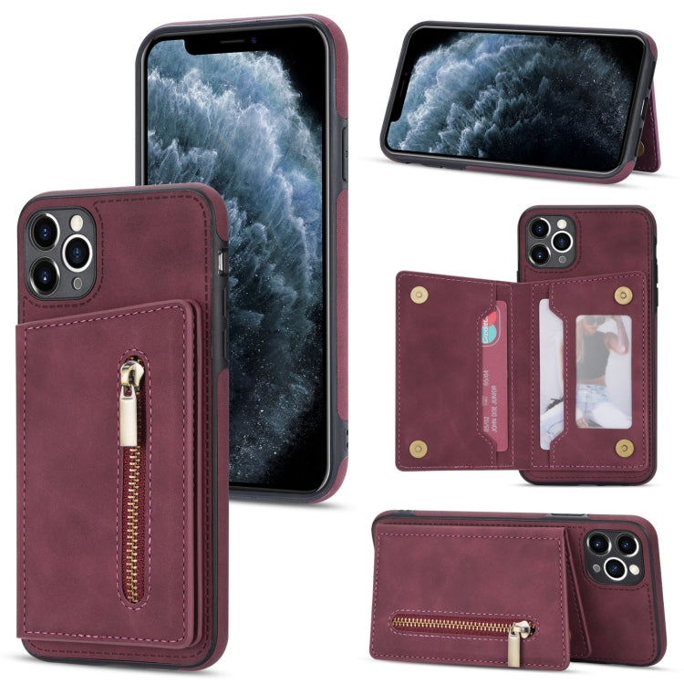 Custodia portafoglio con cerniera per iPhone XR
