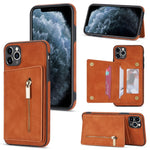 Custodia portafoglio con cerniera per iPhone XR