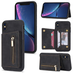 Custodia portafoglio con cerniera per iPhone XR