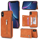 Custodia portafoglio con cerniera per iPhone XR