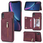 Custodia portafoglio con cerniera per iPhone XR