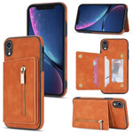 Custodia portafoglio con cerniera per iPhone XR