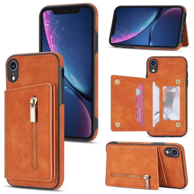 Custodia portafoglio con cerniera per iPhone XR