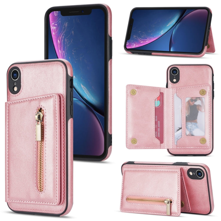 Custodia portafoglio con cerniera per iPhone XR