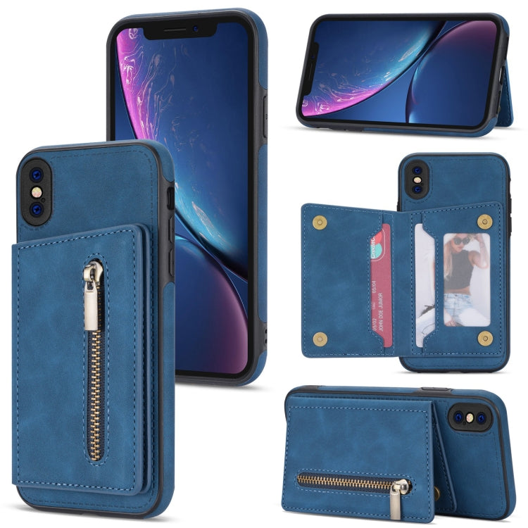 Custodia portafoglio con cerniera per iPhone XR