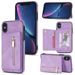Custodia portafoglio con cerniera per iPhone XR