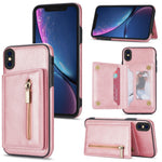 Custodia portafoglio con cerniera per iPhone XR