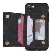Custodia per telefono con porta carte di credito con cerniera, For iPhone SE 2022 / 2020 / 8 / 7, For iPhone 8 Plus / 7 Plus, For iPhone 12 Pro, For iPhone 12 mini