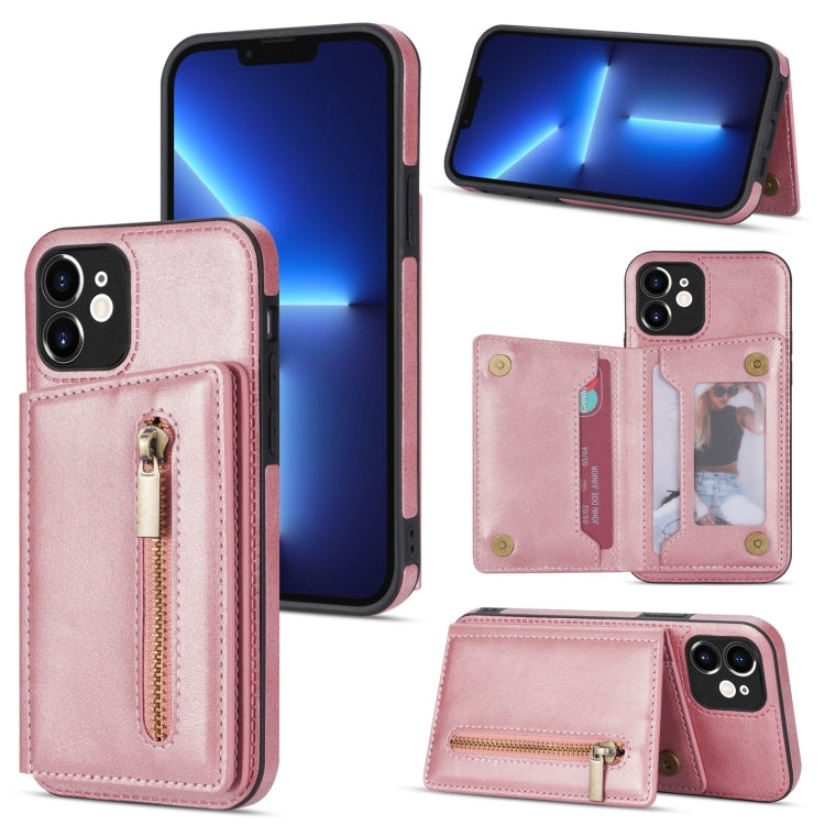 Custodia portafoglio con cerniera per iPhone SE 2022 e 2020