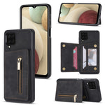 Custodia per telefono con porta carte di credito con cerniera, For Samsung Galaxy A12 5G, For Samsung Galaxy A51 4G, For Samsung Galaxy A71 4G, For Samsung Galaxy A52 / A52s