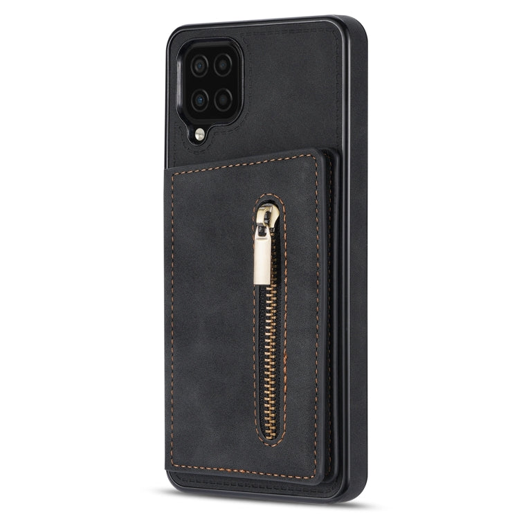 Custodia per telefono con porta carte di credito con cerniera, For Samsung Galaxy A12 5G, For Samsung Galaxy A51 4G, For Samsung Galaxy A71 4G, For Samsung Galaxy A52 / A52s