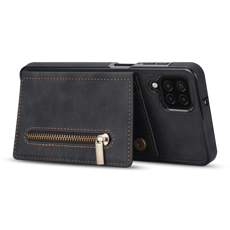 Custodia per telefono con porta carte di credito con cerniera, For Samsung Galaxy A12 5G, For Samsung Galaxy A51 4G, For Samsung Galaxy A71 4G, For Samsung Galaxy A52 / A52s