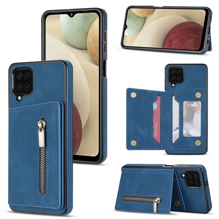 Custodia per telefono con porta carte di credito con cerniera, For Samsung Galaxy A12 5G, For Samsung Galaxy A51 4G, For Samsung Galaxy A71 4G, For Samsung Galaxy A52 / A52s