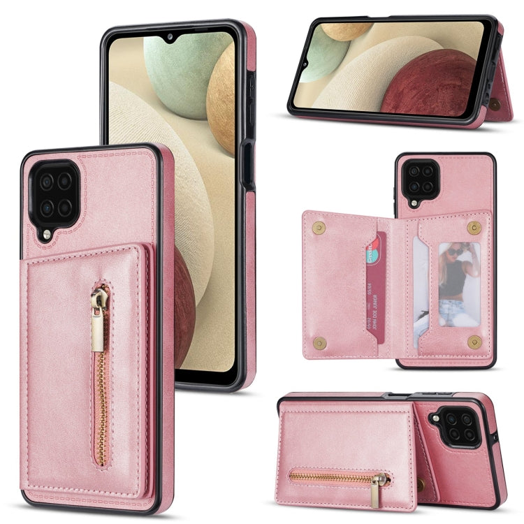 Custodia per telefono con porta carte di credito con cerniera, For Samsung Galaxy A12 5G, For Samsung Galaxy A51 4G, For Samsung Galaxy A71 4G, For Samsung Galaxy A52 / A52s