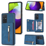Custodia per telefono con porta carte di credito con cerniera, For Samsung Galaxy A12 5G, For Samsung Galaxy A51 4G, For Samsung Galaxy A71 4G, For Samsung Galaxy A52 / A52s