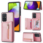 Custodia per telefono con porta carte di credito con cerniera, For Samsung Galaxy A12 5G, For Samsung Galaxy A51 4G, For Samsung Galaxy A71 4G, For Samsung Galaxy A52 / A52s