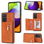 Custodia per telefono con porta carte di credito con cerniera, For Samsung Galaxy A12 5G, For Samsung Galaxy A51 4G, For Samsung Galaxy A71 4G, For Samsung Galaxy A52 / A52s