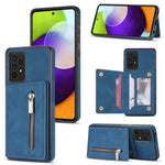Custodia per telefono con porta carte di credito con cerniera, For Samsung Galaxy A12 5G, For Samsung Galaxy A51 4G, For Samsung Galaxy A71 4G, For Samsung Galaxy A52 / A52s