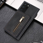 Custodia per telefono con porta carte di credito con cerniera, For Samsung Galaxy Note20, For Samsung Galaxy Note20 Ultra, For Samsung Galaxy S20, For Samsung Galaxy S20+