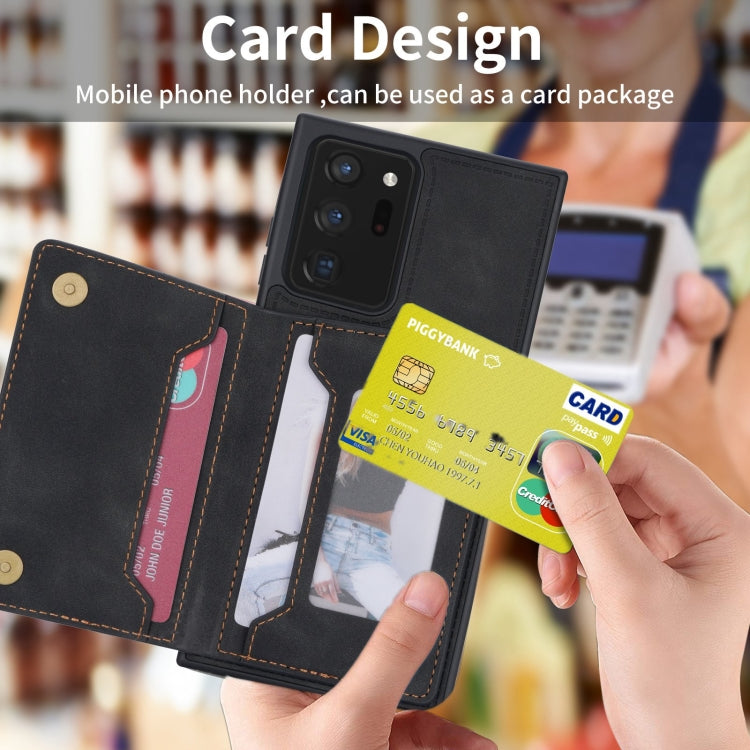 Custodia per telefono con porta carte di credito con cerniera, For Samsung Galaxy Note20, For Samsung Galaxy Note20 Ultra, For Samsung Galaxy S20, For Samsung Galaxy S20+