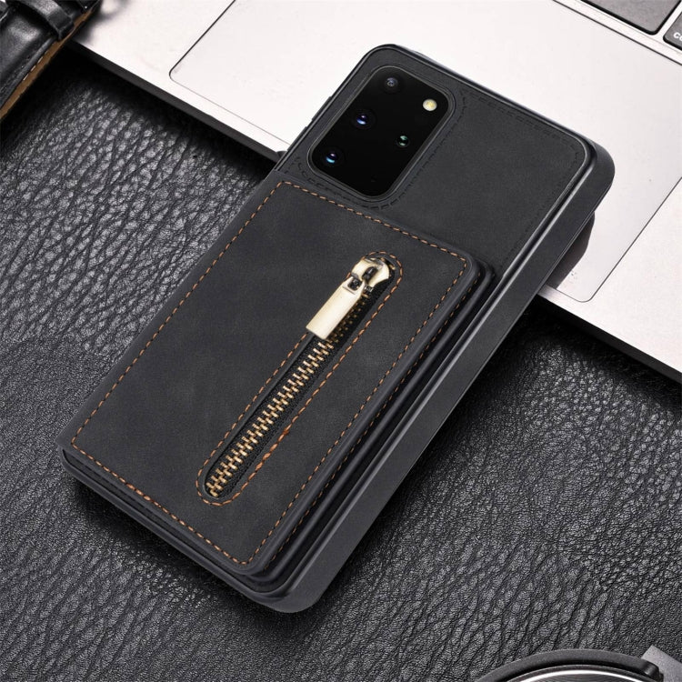 Custodia per telefono con porta carte di credito con cerniera, For Samsung Galaxy S20 FE, For Samsung Galaxy S20 Ultra, For Samsung Galaxy S21 Ultra 5G, For Samsung Galaxy S21+ 5G