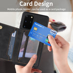Custodia per telefono con porta carte di credito con cerniera, For Samsung Galaxy S20 FE, For Samsung Galaxy S20 Ultra, For Samsung Galaxy S21 Ultra 5G, For Samsung Galaxy S21+ 5G