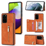 Custodia per telefono con porta carte di credito con cerniera, For Samsung Galaxy S20 FE, For Samsung Galaxy S20 Ultra, For Samsung Galaxy S21 Ultra 5G, For Samsung Galaxy S21+ 5G