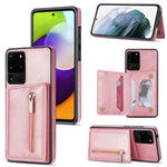 Custodia per telefono con porta carte di credito con cerniera, For Samsung Galaxy S20 FE, For Samsung Galaxy S20 Ultra, For Samsung Galaxy S21 Ultra 5G, For Samsung Galaxy S21+ 5G