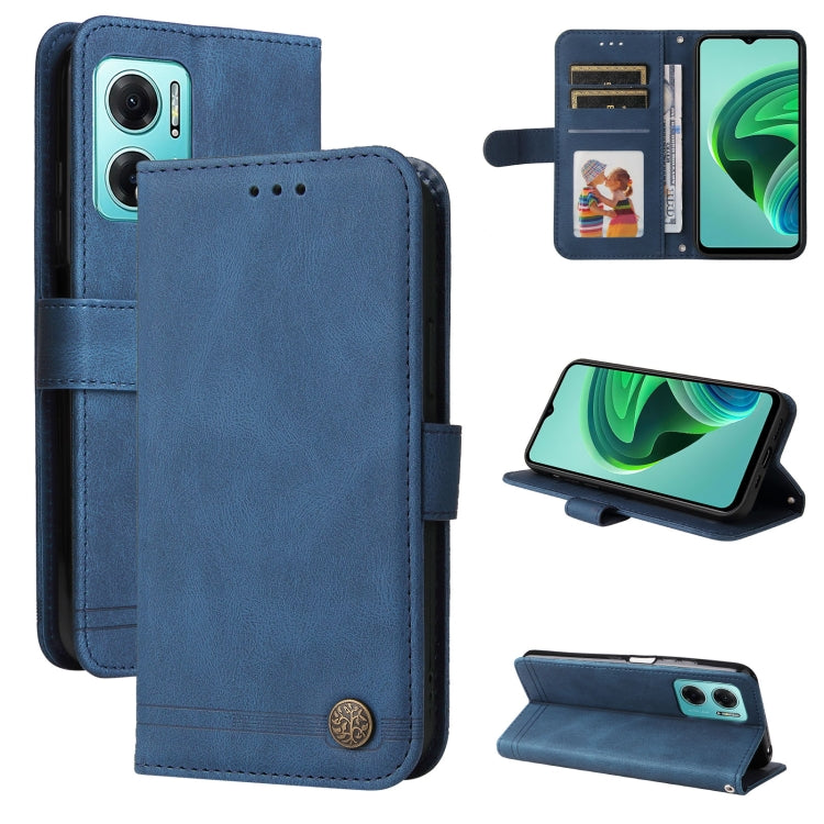 Custodia per telefono in pelle con bottone in metallo con albero della vita Skin Feel, For Xiaomi Redmi Note 11E / 10 Prime+ 5G, For Honor 50 Pro / Huawei nova 9 Pro, For Infinix Note 11, For OPPO Realme GT Neo3