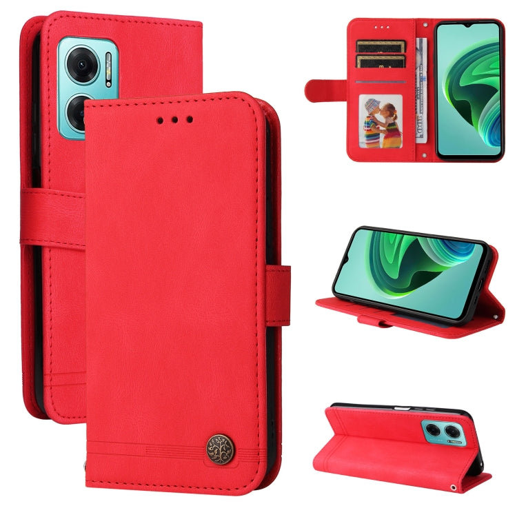 Custodia per telefono in pelle con bottone in metallo con albero della vita Skin Feel, For Xiaomi Redmi Note 11E / 10 Prime+ 5G, For Honor 50 Pro / Huawei nova 9 Pro, For Infinix Note 11, For OPPO Realme GT Neo3