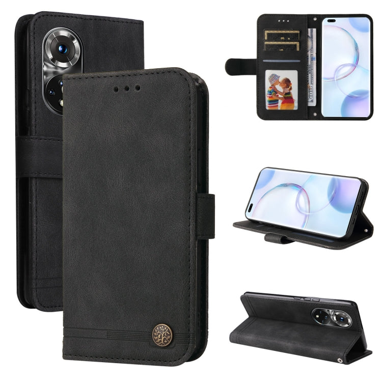 Custodia per telefono in pelle con bottone in metallo con albero della vita Skin Feel, For Xiaomi Redmi Note 11E / 10 Prime+ 5G, For Honor 50 Pro / Huawei nova 9 Pro, For Infinix Note 11, For OPPO Realme GT Neo3