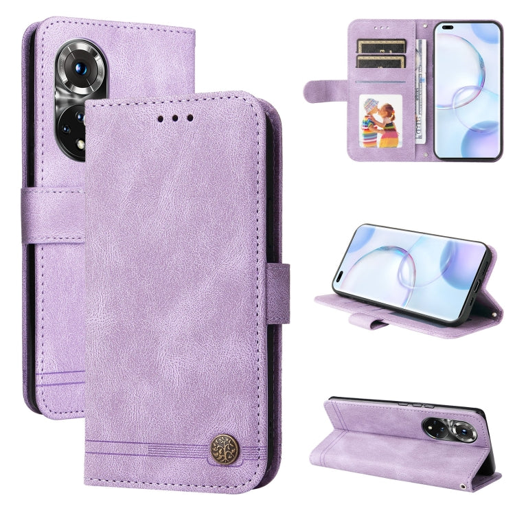 Custodia per telefono in pelle con bottone in metallo con albero della vita Skin Feel, For Xiaomi Redmi Note 11E / 10 Prime+ 5G, For Honor 50 Pro / Huawei nova 9 Pro, For Infinix Note 11, For OPPO Realme GT Neo3
