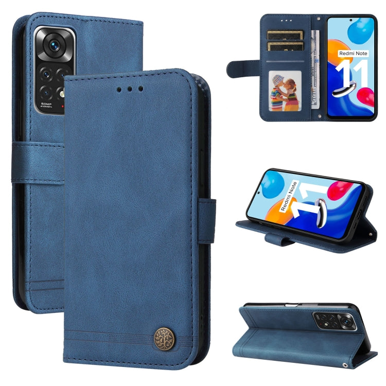 Custodia per telefono in pelle con bottone in metallo con albero della vita Skin Feel, For Xiaomi Redmi Note 11E / 10 Prime+ 5G, For Honor 50 Pro / Huawei nova 9 Pro, For Infinix Note 11, For OPPO Realme GT Neo3