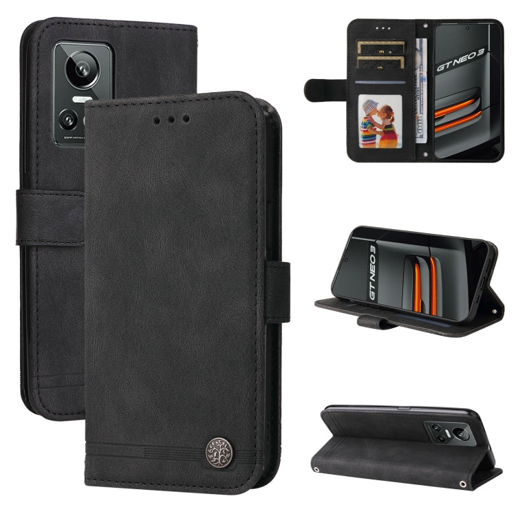 Custodia per telefono in pelle con bottone in metallo con albero della vita Skin Feel, For Xiaomi Redmi Note 11E / 10 Prime+ 5G, For Honor 50 Pro / Huawei nova 9 Pro, For Infinix Note 11, For OPPO Realme GT Neo3