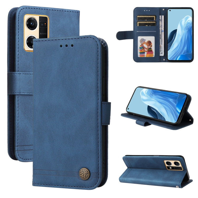 Custodia per telefono in pelle con bottone in metallo con albero della vita Skin Feel, For OPPO Reno7 4G / F21 Pro 4G, For Samsung Galaxy A03s US Version, For Samsung Galaxy M33 5G Global, For Samsung Galaxy M53 5G