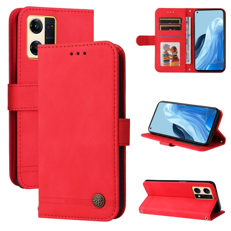 Custodia per telefono in pelle con bottone in metallo con albero della vita Skin Feel, For OPPO Reno7 4G / F21 Pro 4G, For Samsung Galaxy A03s US Version, For Samsung Galaxy M33 5G Global, For Samsung Galaxy M53 5G
