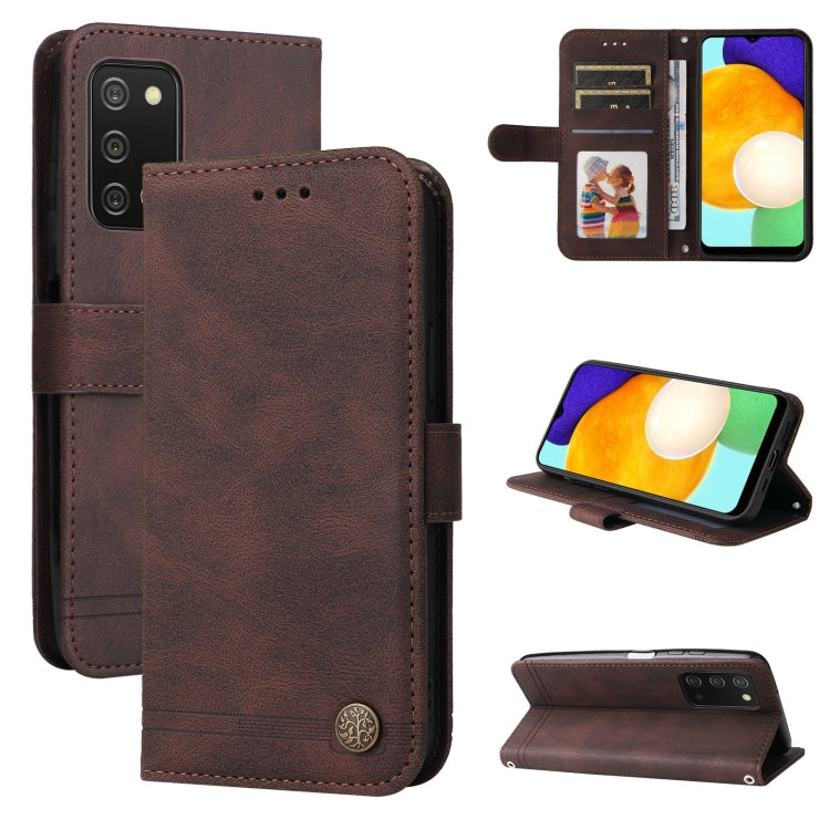 Custodia per telefono in pelle con bottone in metallo con albero della vita Skin Feel, For OPPO Reno7 4G / F21 Pro 4G, For Samsung Galaxy A03s US Version, For Samsung Galaxy M33 5G Global, For Samsung Galaxy M53 5G