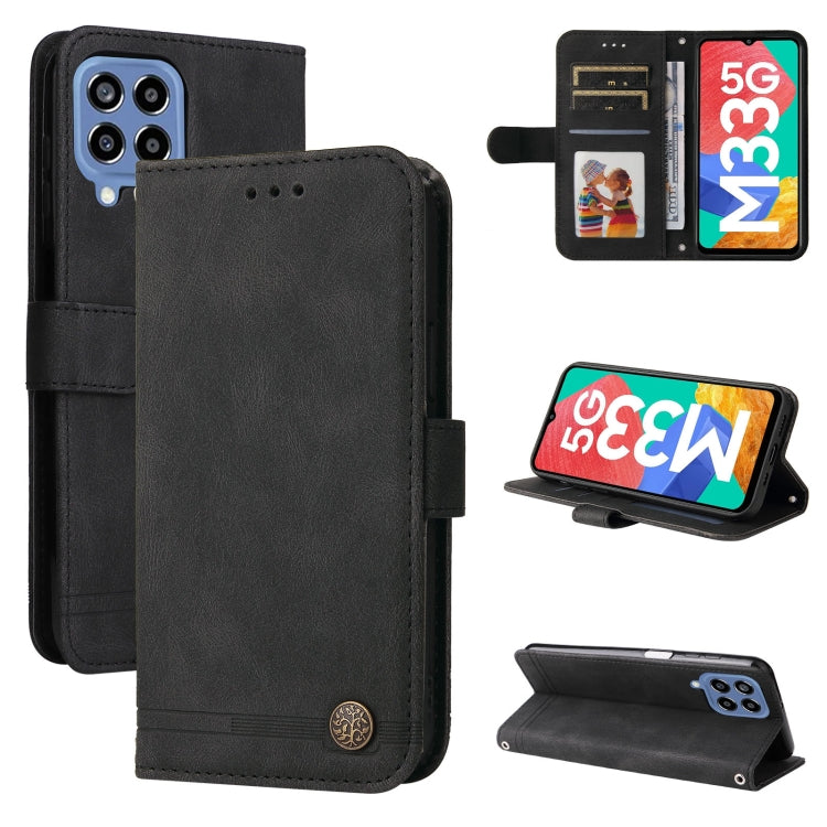 Custodia per telefono in pelle con bottone in metallo con albero della vita Skin Feel, For OPPO Reno7 4G / F21 Pro 4G, For Samsung Galaxy A03s US Version, For Samsung Galaxy M33 5G Global, For Samsung Galaxy M53 5G