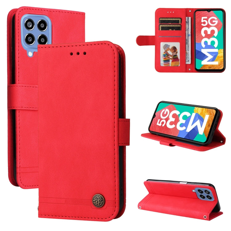 Custodia per telefono in pelle con bottone in metallo con albero della vita Skin Feel, For OPPO Reno7 4G / F21 Pro 4G, For Samsung Galaxy A03s US Version, For Samsung Galaxy M33 5G Global, For Samsung Galaxy M53 5G