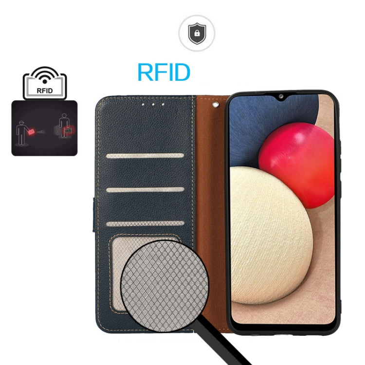 KHAZNEH Custodia per telefono RFID in pelle con texture Litchi, For Motorola Moto G 2022, For Motorola Moto G52 4G, For OPPO Realme GT2 Pro, For Samsung Galaxy Xcover6 Pro, For OnePlus Ace / 10R