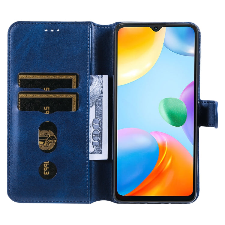 Custodia per telefono in pelle a conchiglia con struttura in vitello classico, For Xiaomi Redmi 10C 4G, For Motorola Moto G22, For Nokia G21 / G11, For OPPO Reno7 4G / F21 Pro 4G