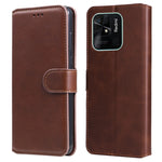Custodia per telefono in pelle a conchiglia con struttura in vitello classico, For Xiaomi Redmi 10C 4G, For Motorola Moto G22, For Nokia G21 / G11, For OPPO Reno7 4G / F21 Pro 4G