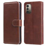 Custodia per telefono in pelle a conchiglia con struttura in vitello classico, For Xiaomi Redmi 10C 4G, For Motorola Moto G22, For Nokia G21 / G11, For OPPO Reno7 4G / F21 Pro 4G