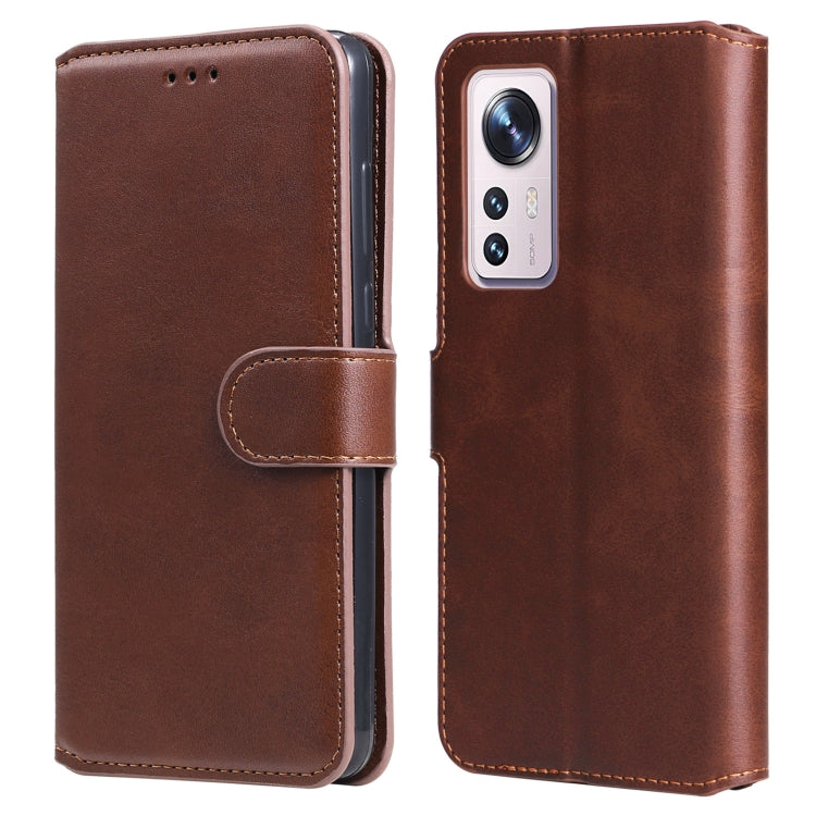 Custodia per telefono in pelle a conchiglia con struttura in vitello classico, For Samsung Galaxy M33 5G Global, For Samsung Galaxy M53 5G, For Xiaomi 12 / 12X