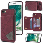 Custodia portafoglio per iPhone SE 2022, 8, 7 con slot carte