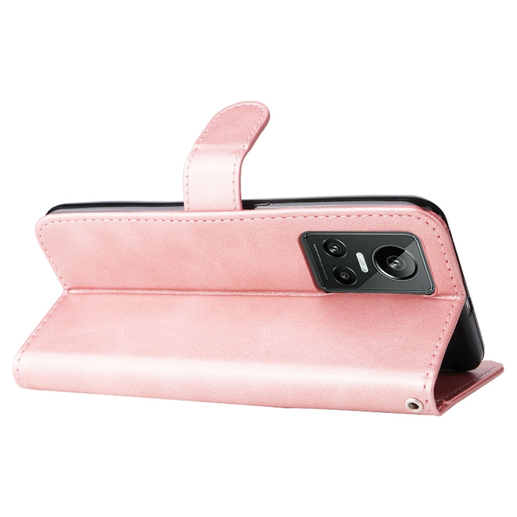 Custodia per telefono in pelle con cerniera in vitello, For OPPO Realme GT Neo3, For OPPO Reno7 4G / F21 Pro 4G / 5G, For Samsung Galaxy M33 5G Global, For Samsung Galaxy M53 5G